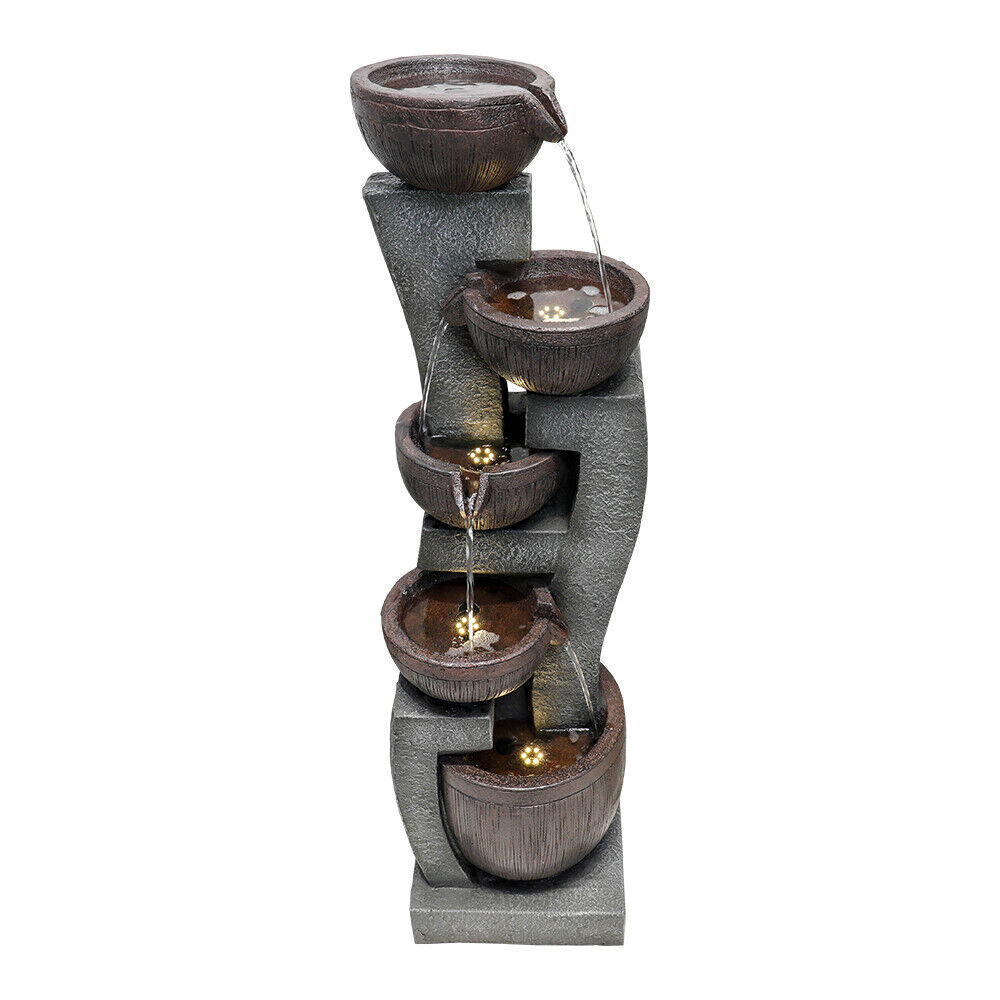 Modern 5-tier Outdoor Water Fountain for Home Garden