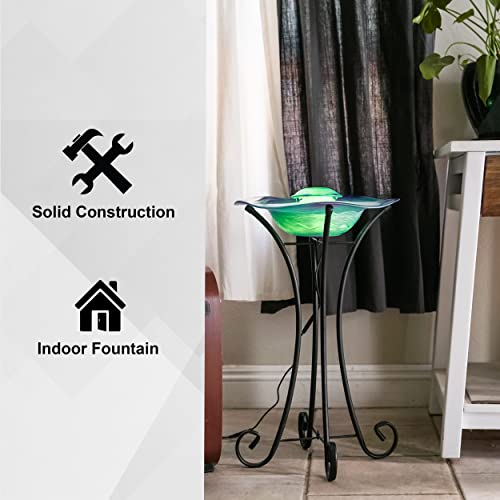 27" Tall Mist Fountain with Color-Changing LED Lights