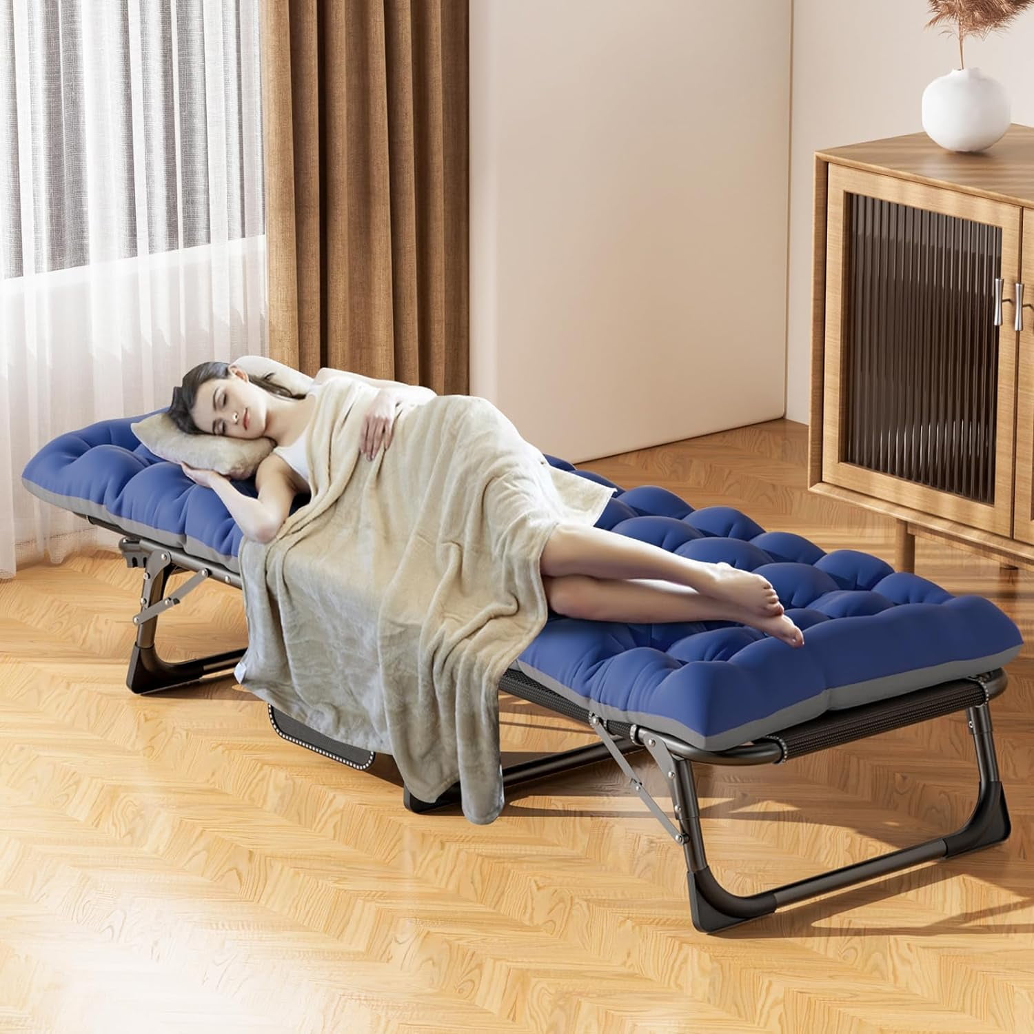 Adjustable Folding Lounge Chair for Pool, Patio, Beach