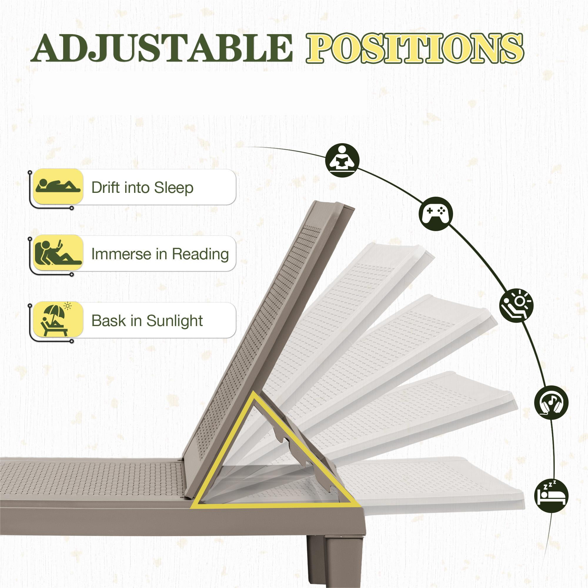 Vineego Set of 2 Outdoor Chaise Lounge Chairs