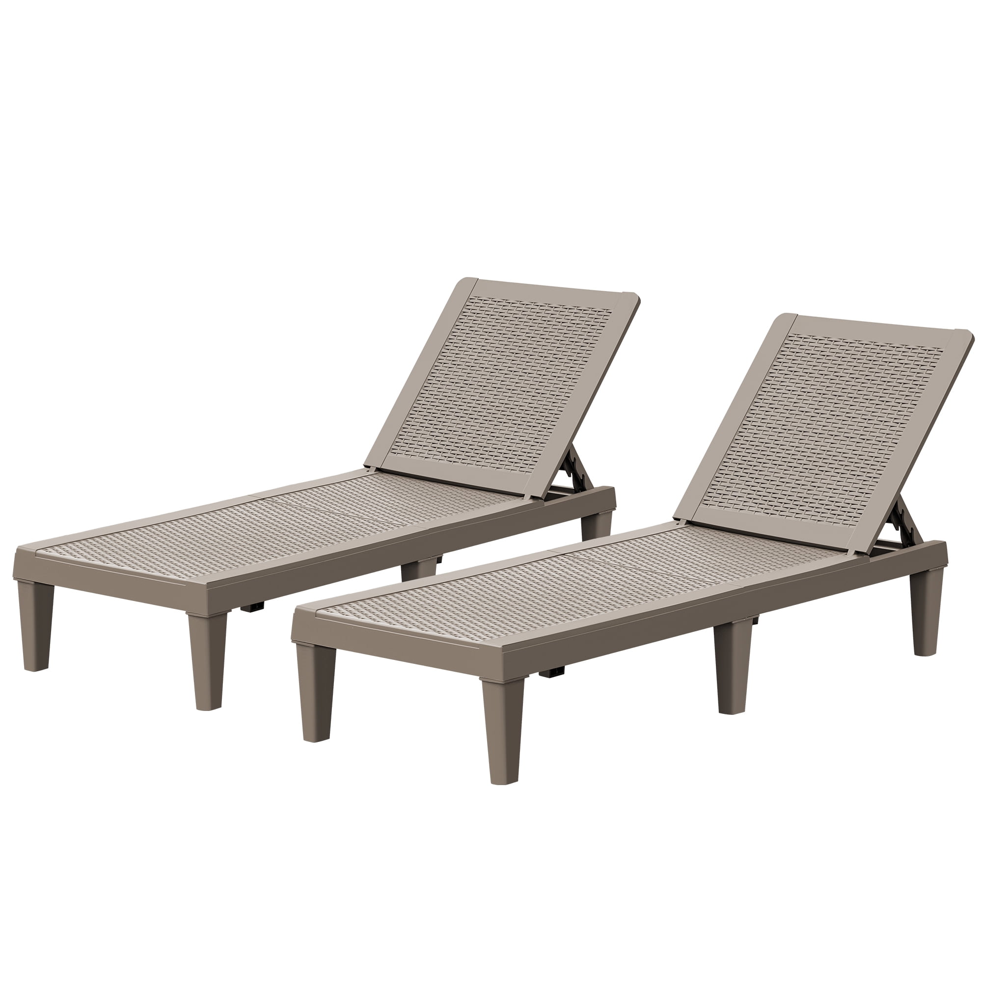 Vineego Set of 2 Outdoor Chaise Lounge Chairs