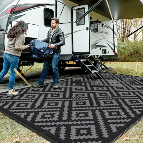 GENIMO Outdoor Rug, 10x14 Waterproof, Reversible Plastic