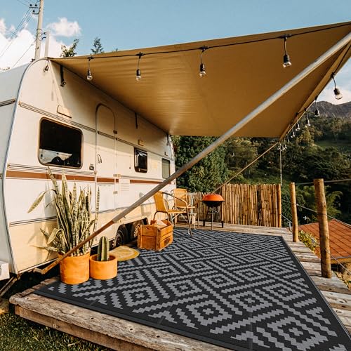 GENIMO Outdoor Rug, 10x14 Waterproof, Reversible Plastic