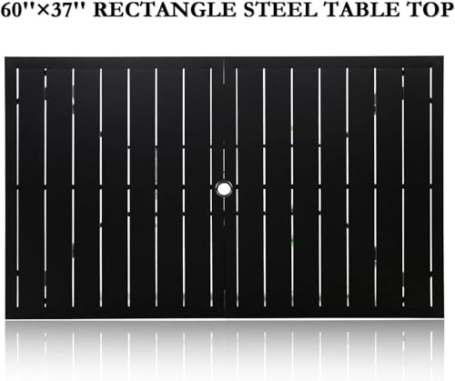 Incbruce 60" x 37" Rectangle Metal Dining Table