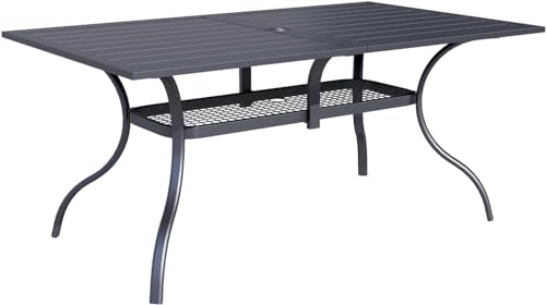 Incbruce 60" x 37" Rectangle Metal Dining Table