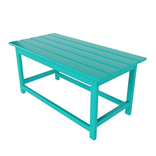 Adirondack Coffee Table for Indoor/Outdoor Living (Bright Turquoise)