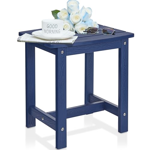 Y&M Navy Blue Outdoor Side Table, Modern Design
