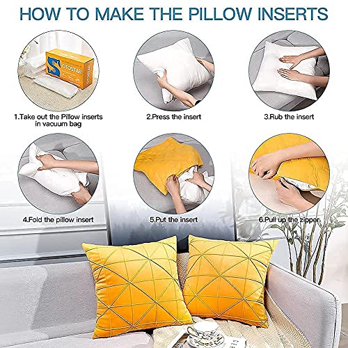 OTOSTAR Premium Outdoor Waterproof Throw Pillow Inserts - Set of 4