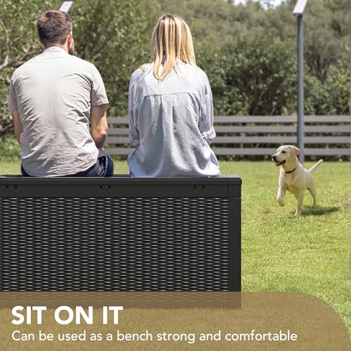 Devoko Waterproof Resin Deck Box for Outdoor Storage