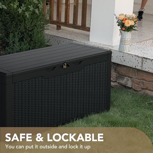 Devoko Waterproof Resin Deck Box for Outdoor Storage