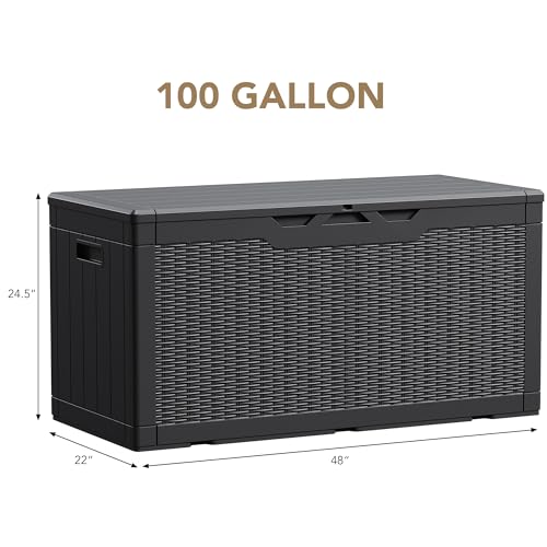 Devoko Waterproof Resin Deck Box for Outdoor Storage