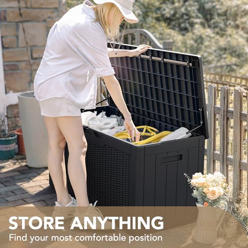 Devoko Waterproof Resin Deck Box for Outdoor Storage