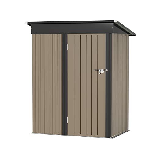 5' x 3' Metal Outdoor Storage Shed for Garden