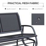Stylish 2-Person Outdoor Glider Bench in Black
