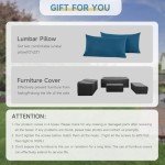 6-Piece Peacock Blue Rattan Patio Furniture Set