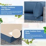 7-Piece Outdoor Sectional Sofa Set with Cushions