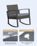 3-Piece Outdoor Rocking Bistro Furniture Set