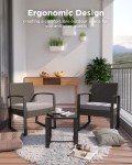 3-Piece Outdoor Rocking Bistro Furniture Set
