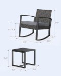 3-Piece Outdoor Rocking Bistro Furniture Set
