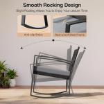 3-Piece Outdoor Rocking Bistro Furniture Set