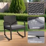 3-Piece Outdoor Rocking Bistro Furniture Set