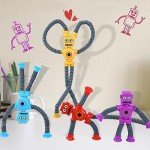 Colorful Suction Cup Robot Toys for Ages 3-7