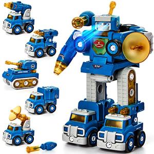 STEM Take Apart Trucks Transform to Robot Educational Toy