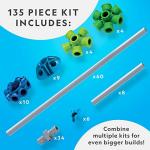 NATIONAL GEOGRAPHIC Creative Indoor Fort Building Kit - 135 Pieces for Kids Ages 6-12, STEM Building Toys for Imaginative Play, Blanket Fort (Amazon Exclusive)