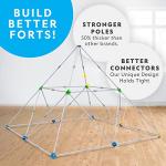 NATIONAL GEOGRAPHIC Creative Indoor Fort Building Kit - 135 Pieces for Kids Ages 6-12, STEM Building Toys for Imaginative Play, Blanket Fort (Amazon Exclusive)
