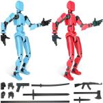 Set of 2 Guwewu 3D Printed Articulated Robot Toys