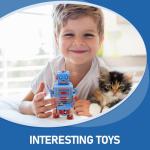 SAFIGLE Wind-Up Drumming Iron Robot Toy