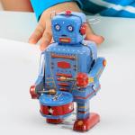 SAFIGLE Wind-Up Drumming Iron Robot Toy