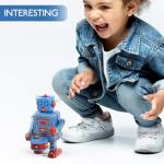 SAFIGLE Wind-Up Drumming Iron Robot Toy