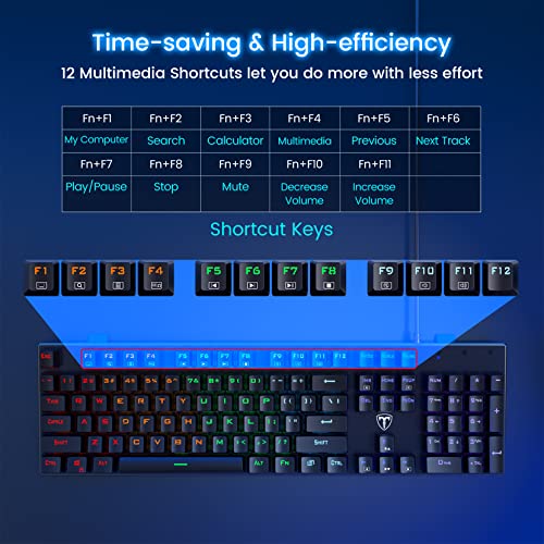 Ultra-Slim RGB Mechanical Gaming Keyboard: Blue Switch