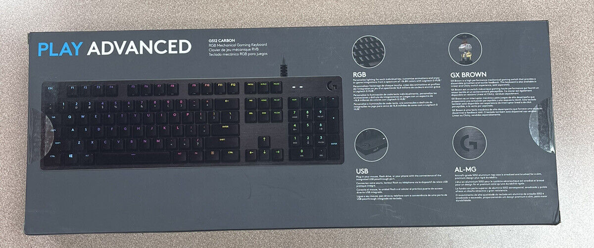 Logitech G512 RGB Mechanical Gaming Keyboard - Tactile