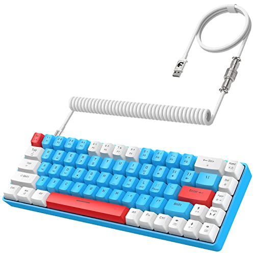 ZIYOU LANG Gaming Keyboard: 65% TKL Tactile Blue