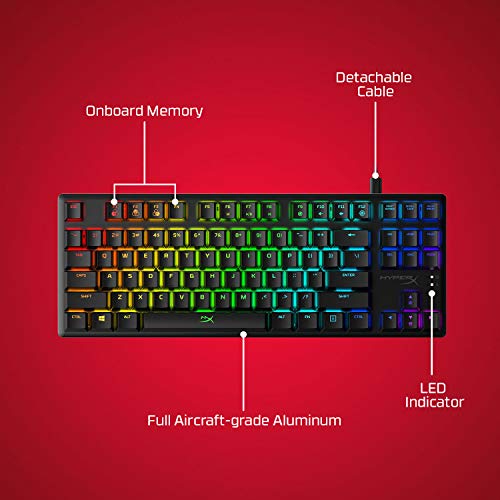 HyperX Alloy Origins Core TKL Gaming Keyboard - Mech, RGB, Aqua