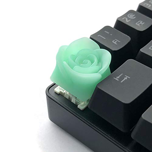 Green Rose Artisan Keycap for MX Mechanical Keyboards