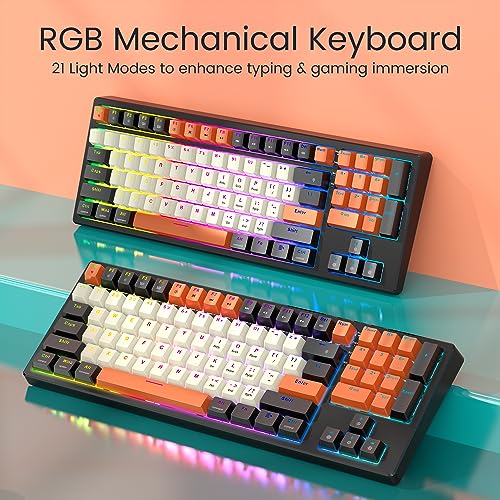 RGB Compact Mechanical Keyboard with Hot Swappable Red Switch