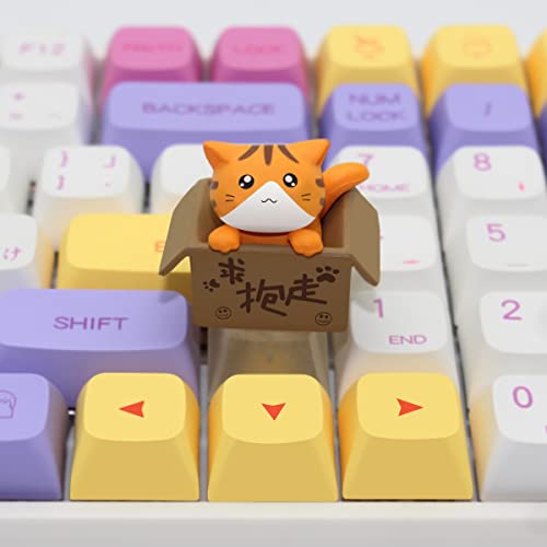 Cute Cat Keycaps for Cross-Stem Mechanical Keyboard
