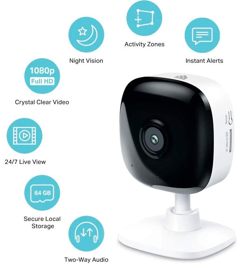 Smart Indoor Security Camera Works with Alexa & Google Home
