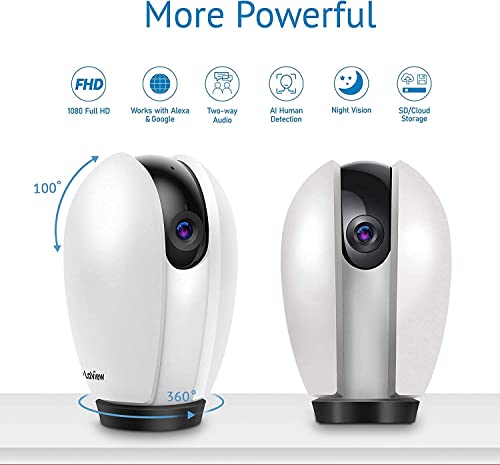 LaView 1080P Indoor Security Camera with App Connectivity