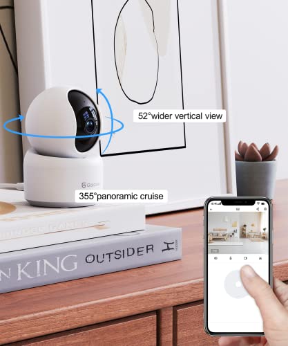 2K Indoor WiFi Pet Camera with Night Vision & Siren