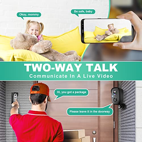 Wireless Outdoor Security Camera with AI Detection & Siren