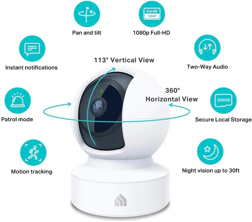 Smart Home Pan/Tilt Security Camera - 1080p HD