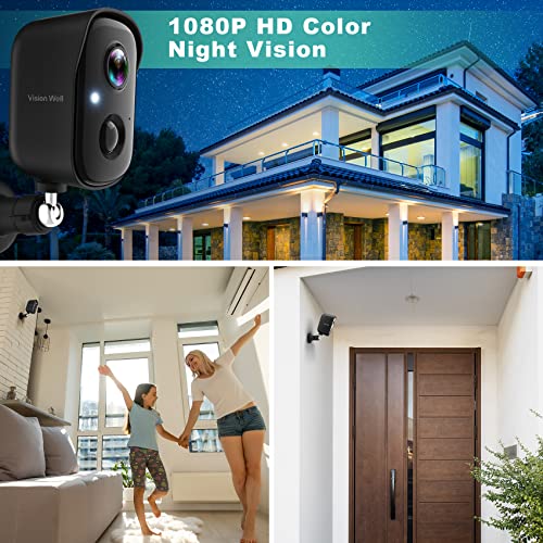 Wireless Outdoor Security Camera with AI Detection & Siren