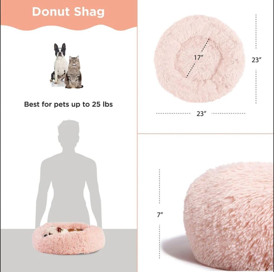 Sheri's Cozy Taupe Donut Bed 23x23