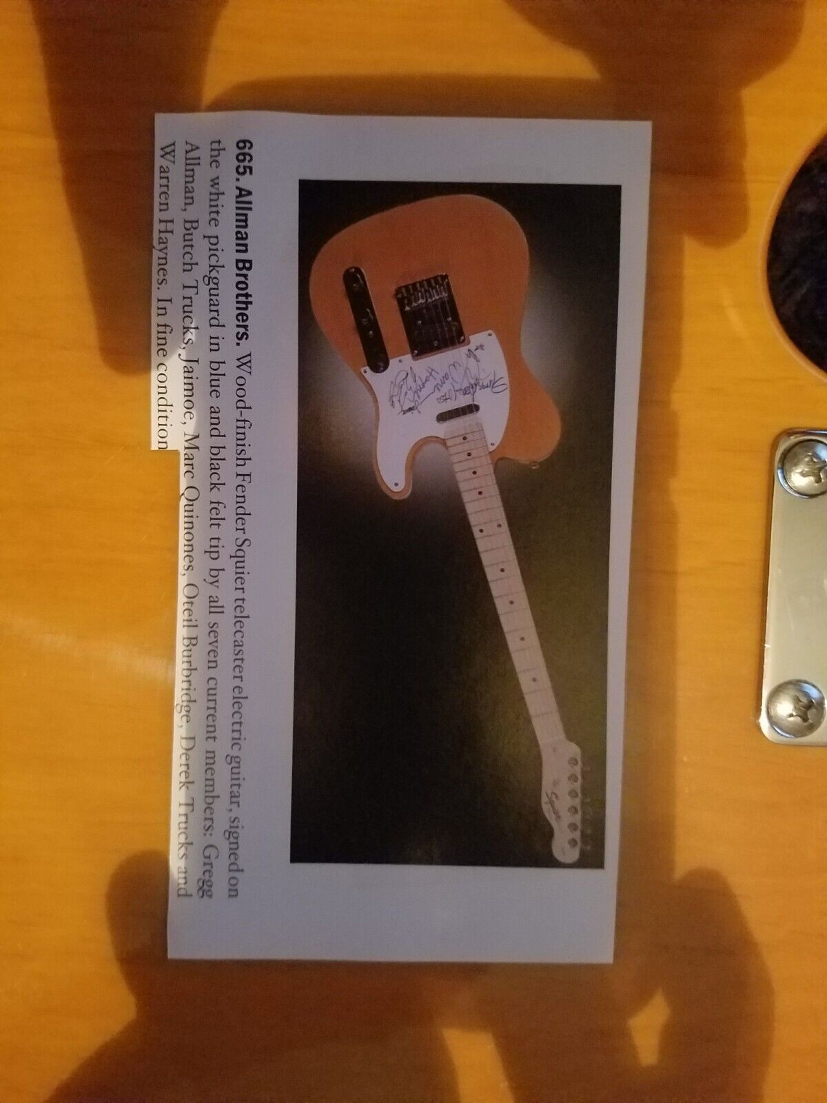 Autographed Allman Brothers Guitar by 7 Members