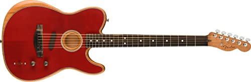 Fender Acoustasonic Telecaster Guitar - Crimson Red