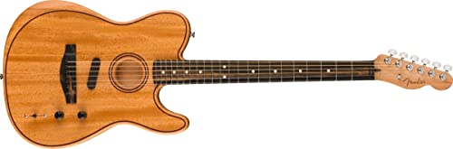 Fender Acoustasonic Telecaster Mahogany Acoustic Electric Guitar, Natural